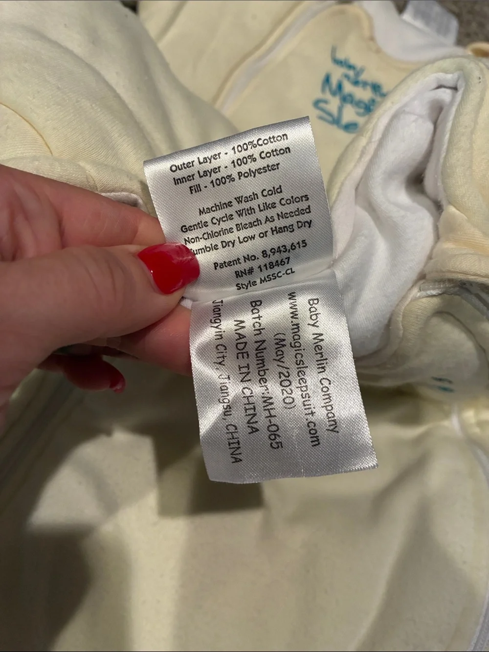 (2) Baby Merlin’s Magic Sleepsuit - Cream, Size Large: 6-9 Months, 18-21 Pounds